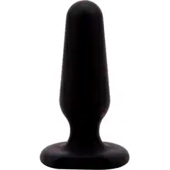  Черная анальная пробка S Silicone Plug 7,3 см 