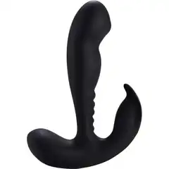  Черный вибростимулятор простаты Anal Vibrating Prostate Stimulator with Rolling 13,3 см 