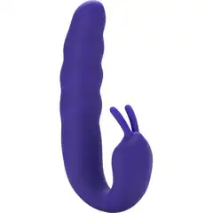  Фиолетовый вибратор Ribbed Dual Stimulator 17 см 