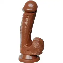  Коричневый фаллоимитатор Big Glans Dong 19 см 