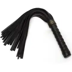 Черная кожаная плеть Bound to You Faux Leather Small Flogger 29,2 см 