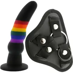  Черный поясной страпон STRAP ON SOLID DILDO 17 см 