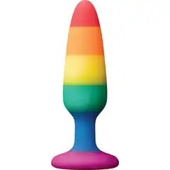  Разноцветная анальная втулка RAINBOW ANAL PLUG SMALL 11 см 