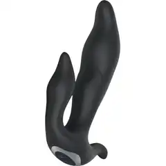  Черный вибратор N 35 RECHARGEABLE DUO VIBRATOR 17,5 см 