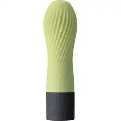  Салатовый рифленый мини-вибратор IROHA ZEN MATCHA 12,7 см 
