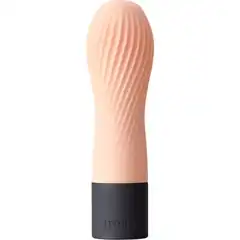  Персиковый рифленый мини-вибратор IROHA ZEN HANACHA 12,7 см 