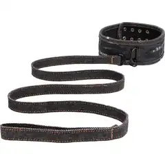  Черный джинсовый ошейник With Leash Roughend Denim Style 
