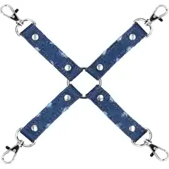  Крестообразный синий фиксатор для оков Roughend Denim Style 