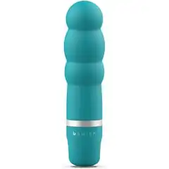  Бирюзовый рельефный мини-вибратор Bcute Classic Pearl 10 см 