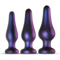  Набор из 3 фиолетовых анальных пробок Comets Butt Plug Set 