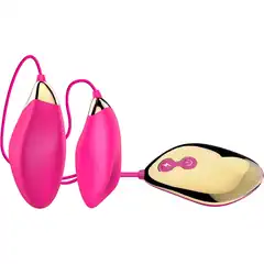  Парные розовые виброяца Sole Egg с пультом 