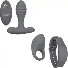  Серый вибронабор Silicone Remote Adventure Set 