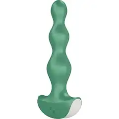  Зеленая анальная пробка с вибрацией Lolli Plug 2 14 см 