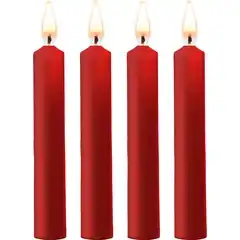  Набор из 4 красных восковых свечей Teasing Wax Candles 