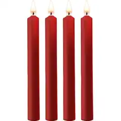  Набор из 4 красных восковых свечей Teasing Wax Candles Large 