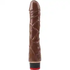  Коричневый вибратор-реалистик 9” Vibe Cock 21,5 см 