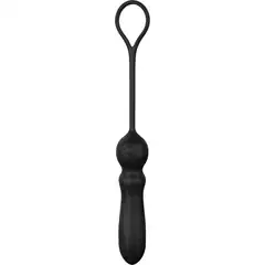  Черный анальный вибромассажер SMOOTH ANAL VIBE 25 см 