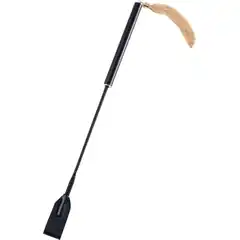  Черный гладкий стек PREMIUM RIDING CROP 45 см 