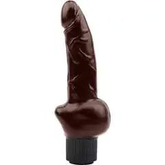  Коричневый вибратор Obsidian Vibe Cock 19 см 