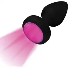  Черная светящаяся анальная пробка 7X Light Up Rechargeable Anal Plug 9,4 см 