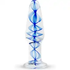  Прозрачная стеклянная пробка Glass Buttplug No.23 10,5 см 