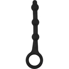  Черная анальная ёлочка Pleasure Piston 17,5 см 