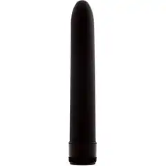  Черный классический вибратор 17,5 см 