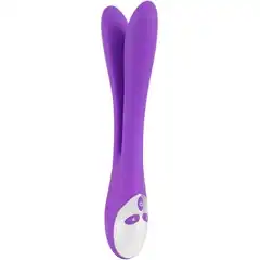  Фиолетовый сдвоенный вибратор Bendable Double Vibrator 24,3 см 