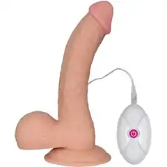  Телесный вибратор-реалистик Ultra Soft Dude 8.8 20 см 