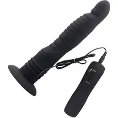  Черный вибромассажер Ripple Dildo Vibe 5.5 14 см 