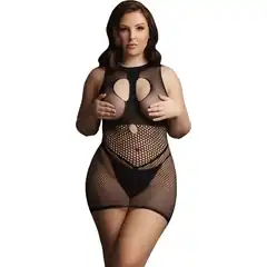  Мини-платье из сетки Duo Net Open Cup Mini Dress 
