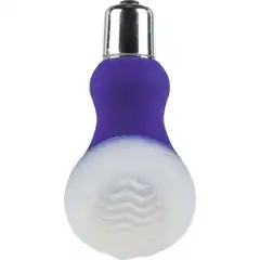  Массажер фиолетового цвета со съемной насадкой для заморозки Posh Silicone Wave 