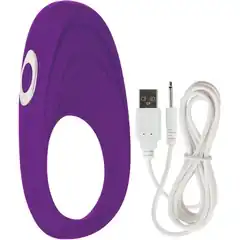  Фиолетовое виброкольцо Embrace pleasure rings 