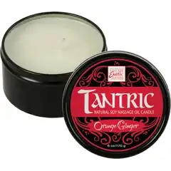  Массажная свеча с ароматом апельсина и имбиря Tantric Soy Candle Orange Ginger 