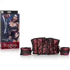  Корсет с наручниками Scandal Corset with Cuffs 
