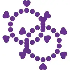  Фиолетовые открытые пестисы Круги и сердца 