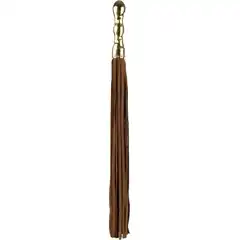  Коричневая плетка Luxury Whip18k-Gold plated с покрытой золотом рукоятью 