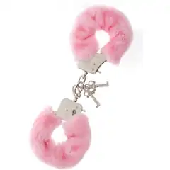  Металлические наручники с розовой меховой опушкой Metal Handcuffs With Plush 