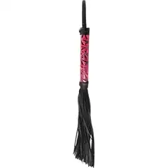  Аккуратная плетка с красной рукоятью Passionate Flogger 39 см 