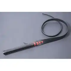  Чёрный кожаный хлыст Язык страсти 120 см 