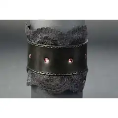  Чёрный подшитый запястник Готика-2 