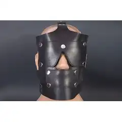  Чёрная кожаная маска РАБоСЕКС 