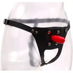  Кожаные трусики с плугом 
