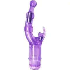  Голубой вибростимулятор Crystal Stimulator-Naughty Rabbit 20 см 