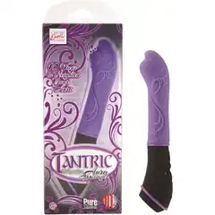  Фиолетовый вибромассажер из силикона TANTRIC AURA MASSAGER 15 см 