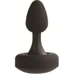  Чёрный анальный плаг с 10 функциями FLEXI RISQUE 11 см 