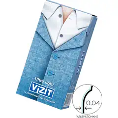  Ультратонкие презервативы VIZIT Ultra light 12 шт 