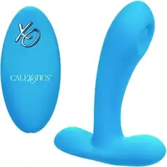  Голубой массажер простаты Silicone Remote Pulsing Pleaser 11,5 см 
