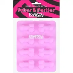  Розовая формочка для льда и шоколада Pecker Chocolate/Ice Tray 