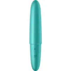  Бирюзовый мини-вибратор Ultra Power Bullet 6 